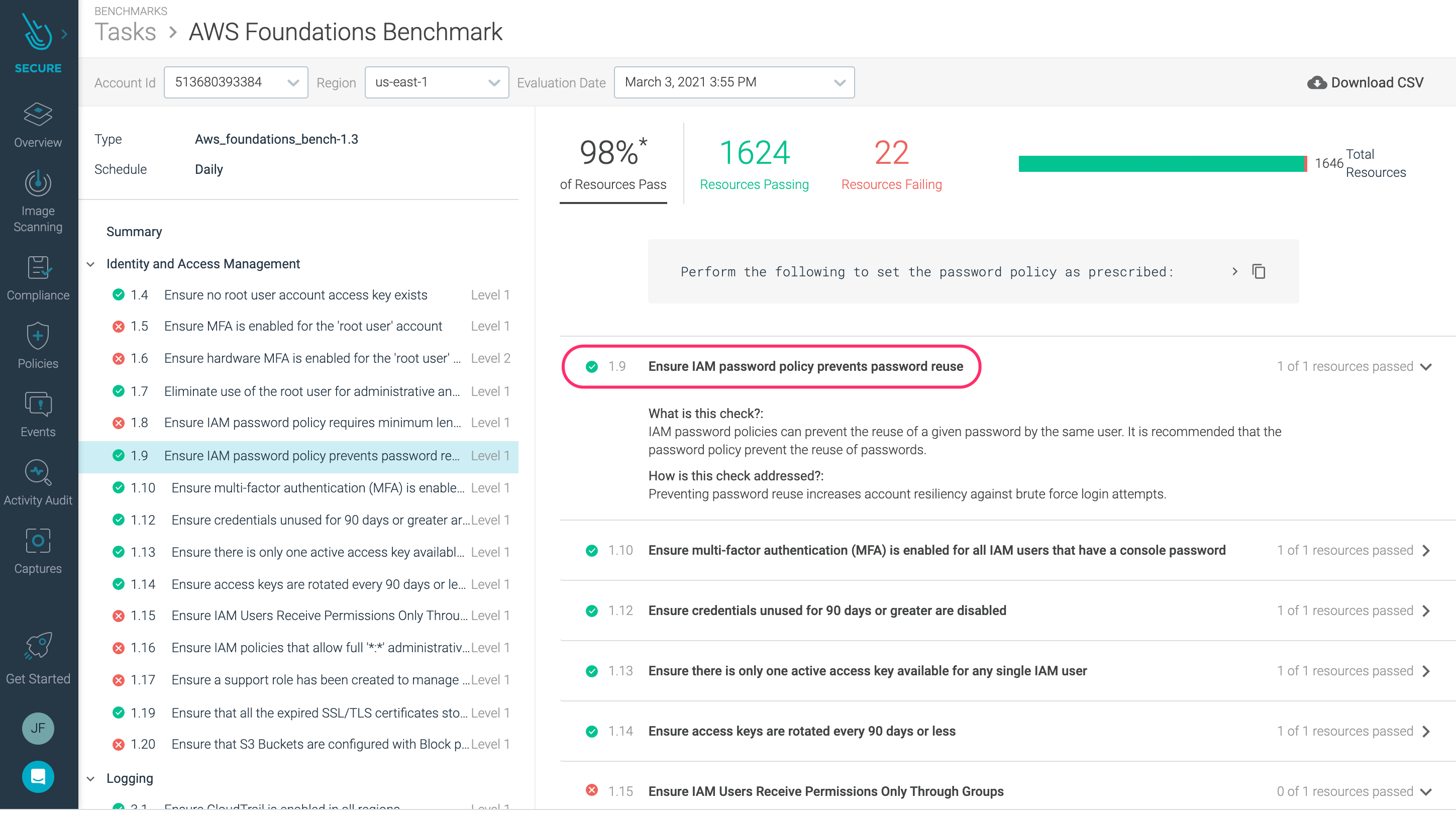 AWS Foundation Benchmark