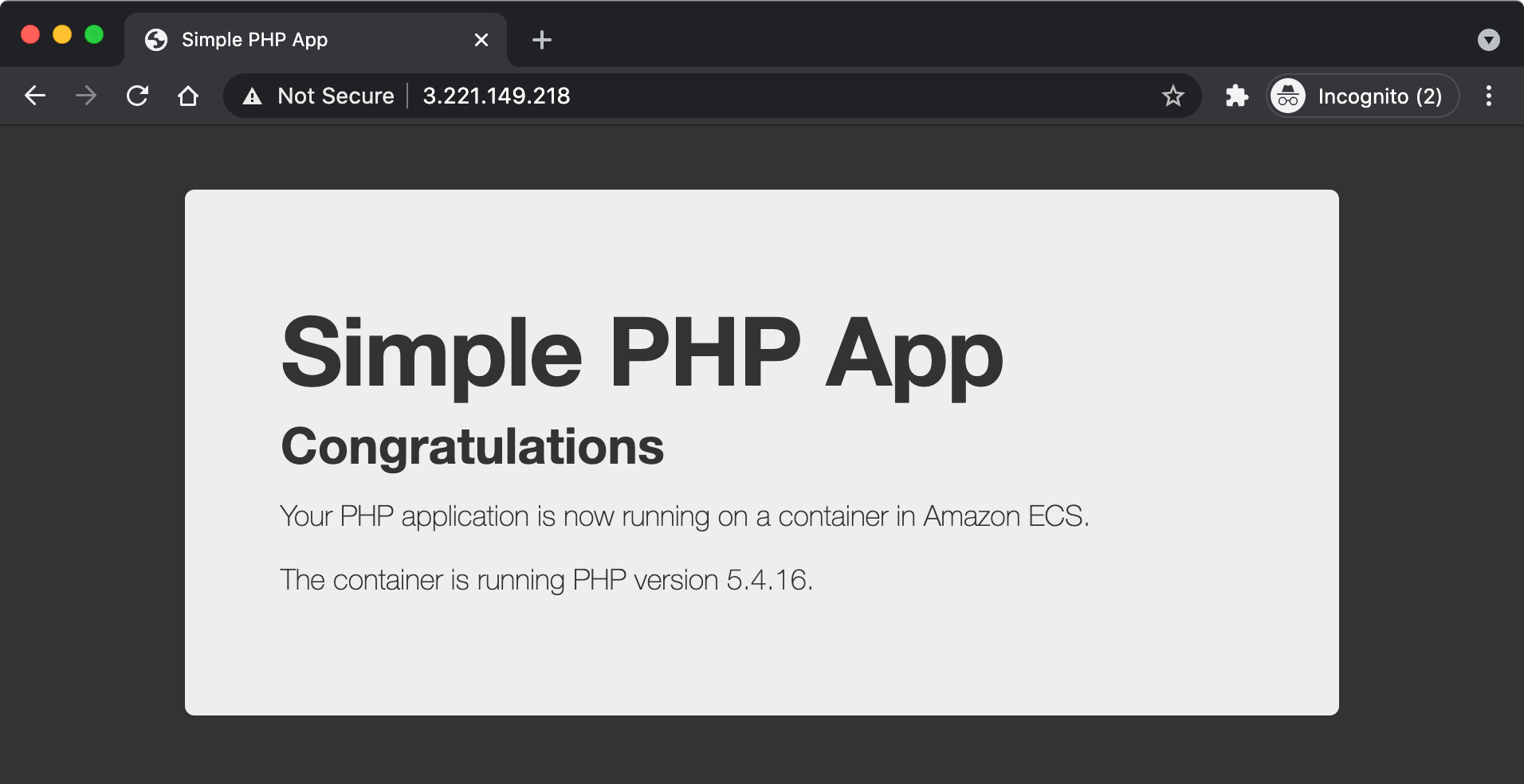 Sample PHP App